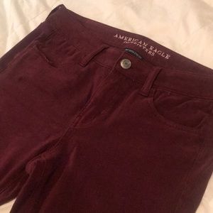 Burgundy jeggings